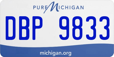 MI license plate DBP9833