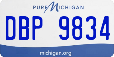 MI license plate DBP9834