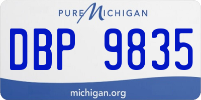 MI license plate DBP9835