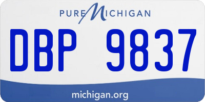 MI license plate DBP9837