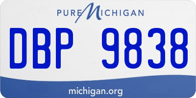 MI license plate DBP9838