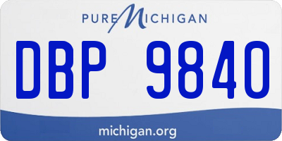 MI license plate DBP9840
