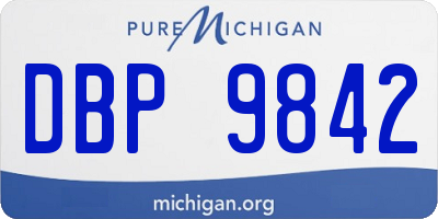 MI license plate DBP9842