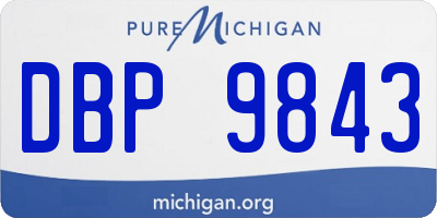 MI license plate DBP9843