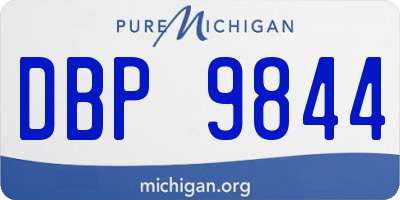 MI license plate DBP9844