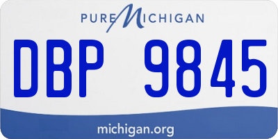 MI license plate DBP9845