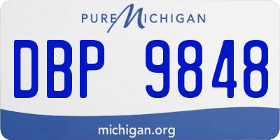 MI license plate DBP9848