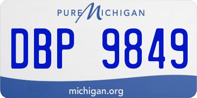 MI license plate DBP9849