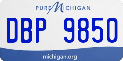MI license plate DBP9850