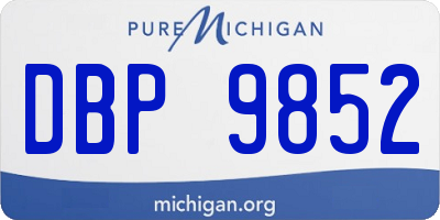 MI license plate DBP9852