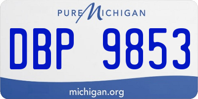 MI license plate DBP9853