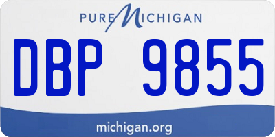 MI license plate DBP9855