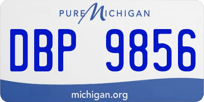 MI license plate DBP9856