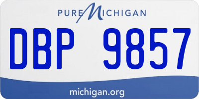 MI license plate DBP9857