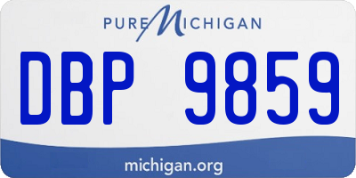 MI license plate DBP9859