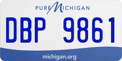MI license plate DBP9861