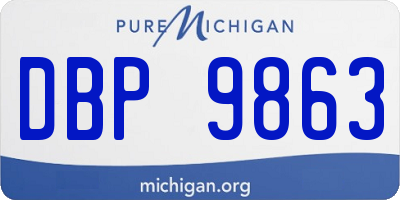MI license plate DBP9863