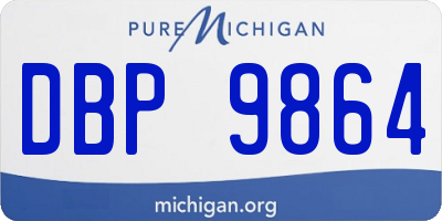 MI license plate DBP9864