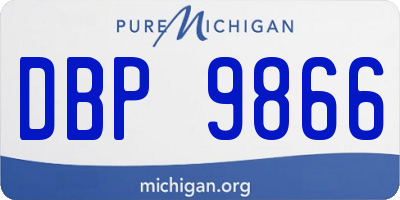 MI license plate DBP9866