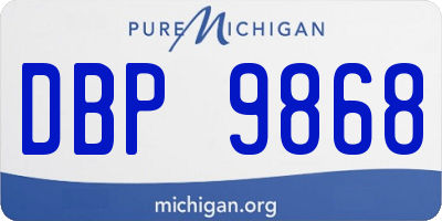 MI license plate DBP9868