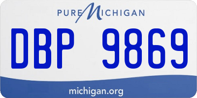 MI license plate DBP9869
