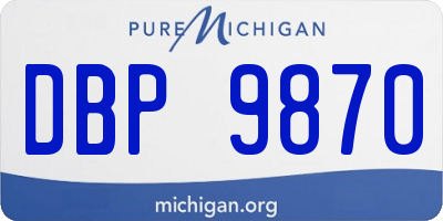 MI license plate DBP9870