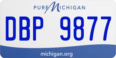 MI license plate DBP9877