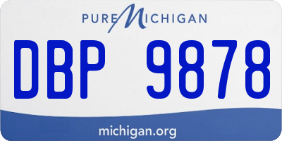MI license plate DBP9878