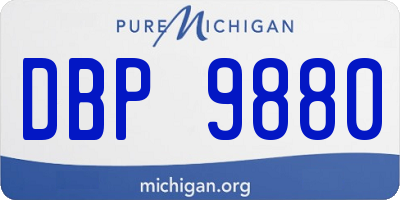 MI license plate DBP9880