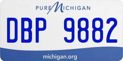 MI license plate DBP9882