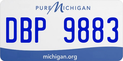 MI license plate DBP9883
