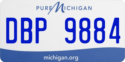 MI license plate DBP9884