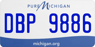 MI license plate DBP9886