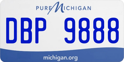 MI license plate DBP9888