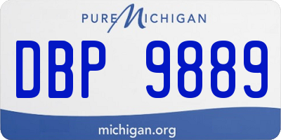 MI license plate DBP9889