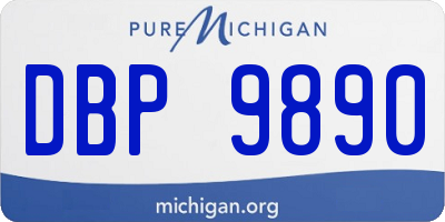 MI license plate DBP9890