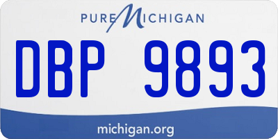 MI license plate DBP9893