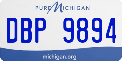 MI license plate DBP9894