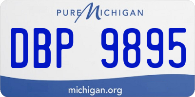 MI license plate DBP9895