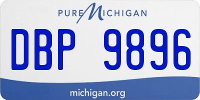 MI license plate DBP9896