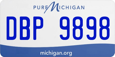 MI license plate DBP9898