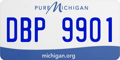 MI license plate DBP9901