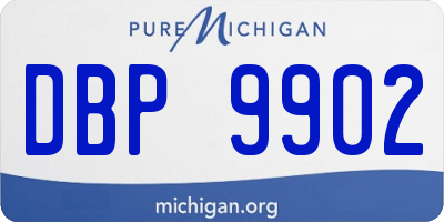 MI license plate DBP9902