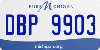MI license plate DBP9903