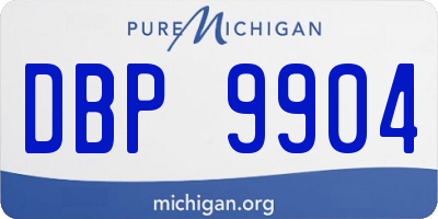 MI license plate DBP9904