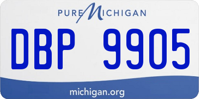 MI license plate DBP9905