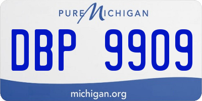 MI license plate DBP9909