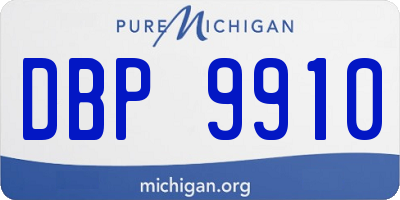 MI license plate DBP9910