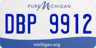 MI license plate DBP9912