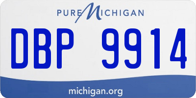 MI license plate DBP9914